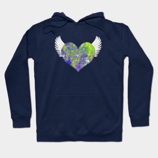 Colorful Heart of Stone - Green and Violet Hoodie